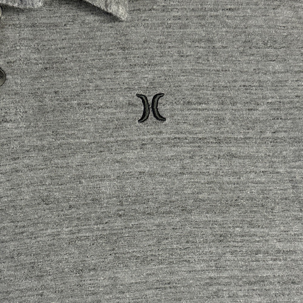 Hurley x Buckle Polo Shirt XL Cotton-Poly Heathered Gray Skate Surf Retro Preppy - Picture 3 of 13